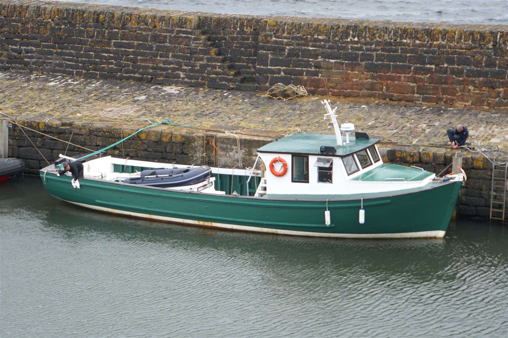 This is said to be the boat that will be 'blown up' near Keiss harbour for The Crown episode about the assassination of Lord Louis Mountbatten.