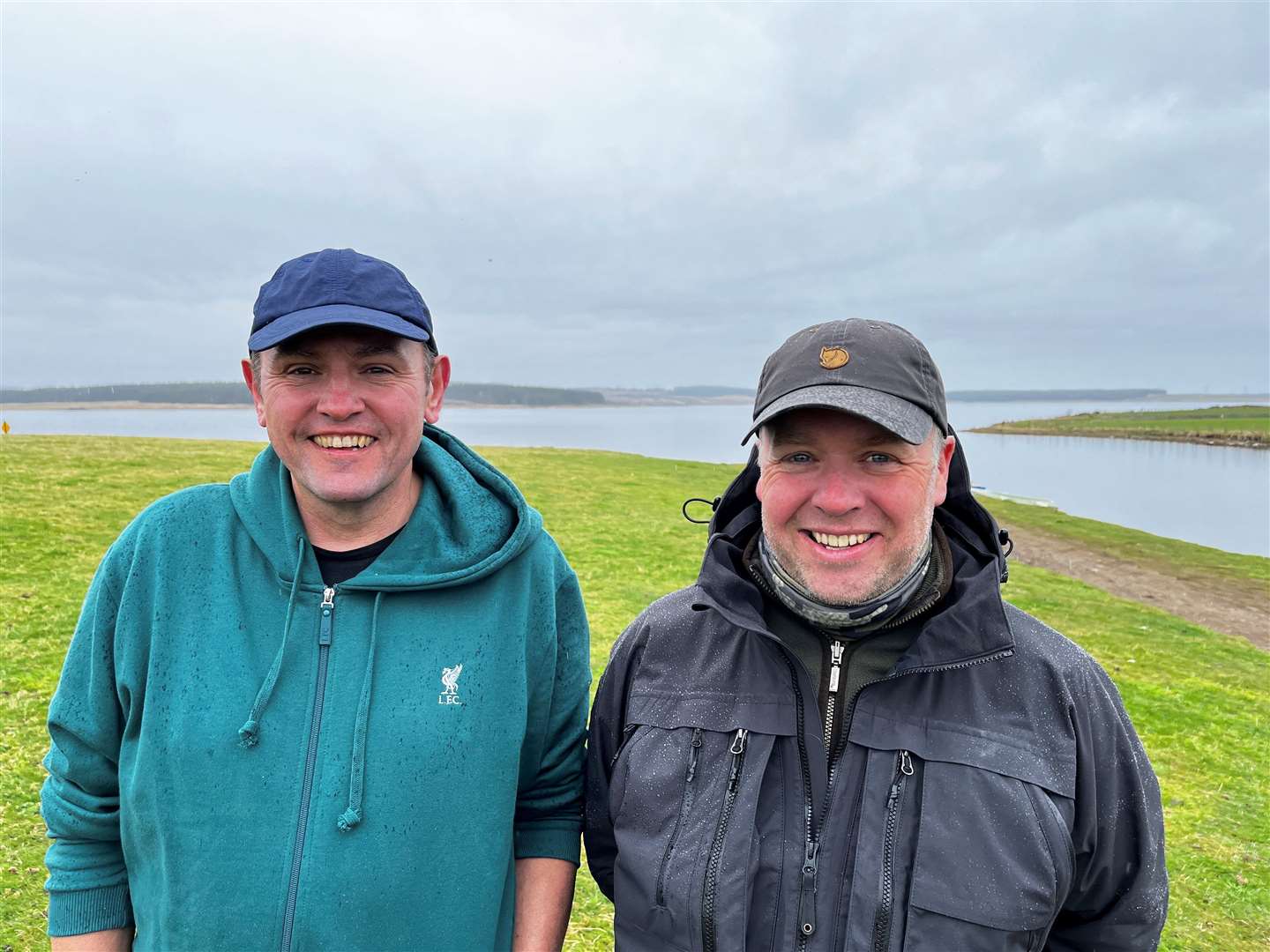 Loch Calder competition winner James Simpson (right) and Michael Skerrit who had the best fish.