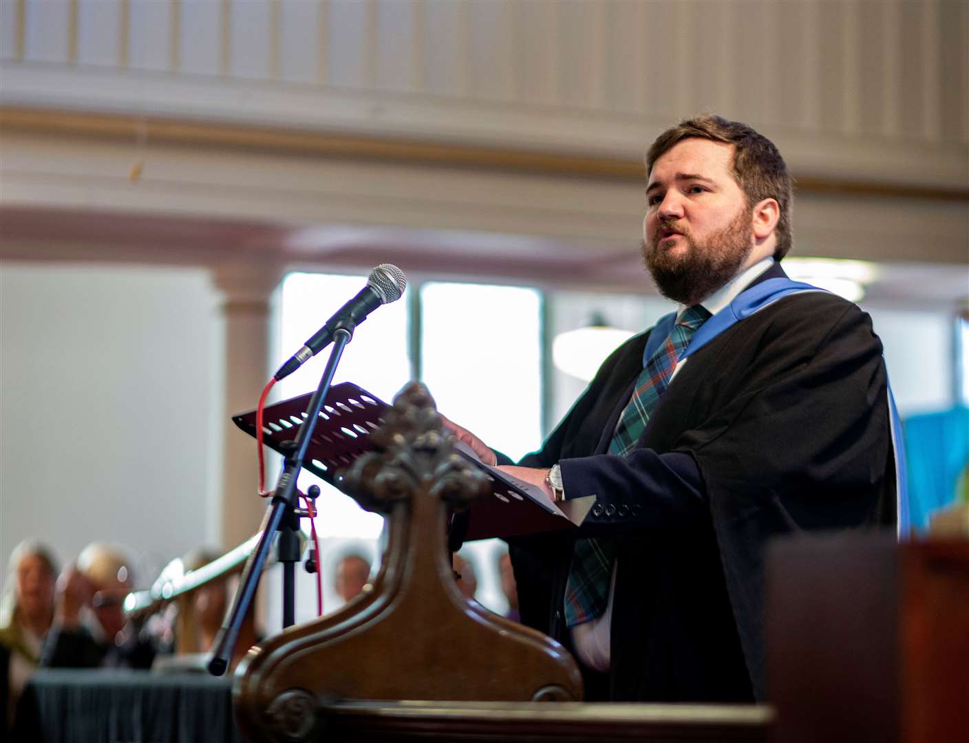 Guest speaker Struan Mackie. Picture: John Baikie/UHI