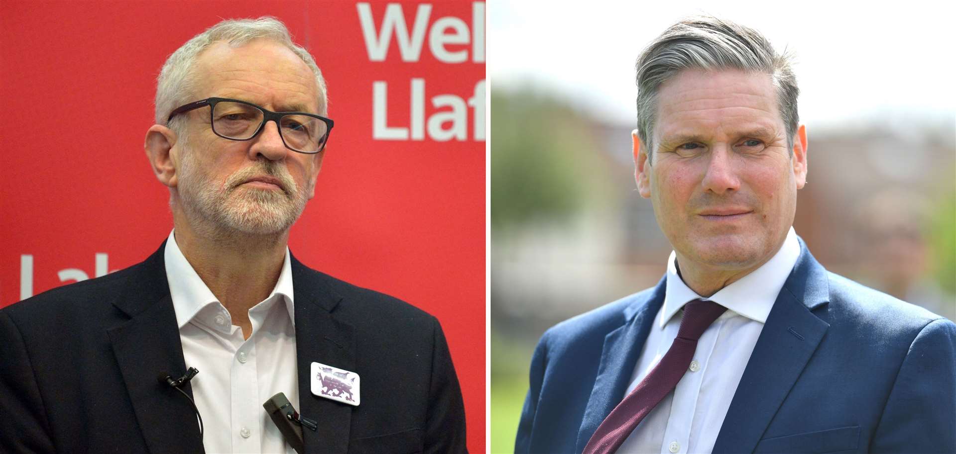 Former Labour leader Jeremy Corbyn and current leader Sir Keir Starmer (Ben Birchall/Jacob King/PA)