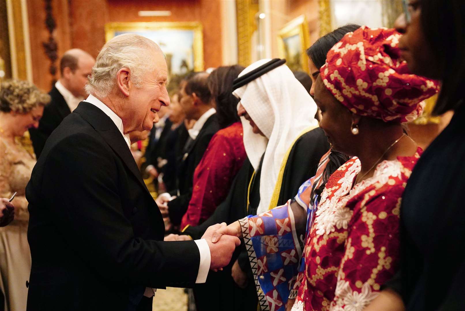 The King during the Diplomatic Corps gathering (Victoria Jones/PA)