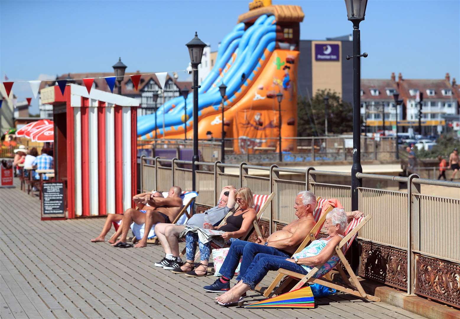 Sunbathing in Skegness (Mike Egerton/PA)