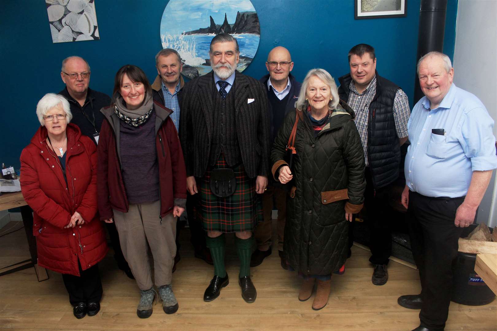 Organisers and special guests at the launch event for the Duncansby Lighthouse centenary festival in Café Groats. Picture: Alan Hendry