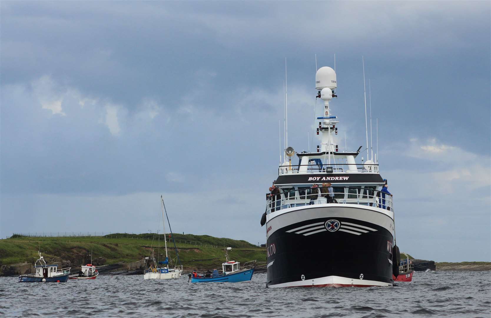 The Boy Andrew with some of the other boats behind. Picture: Alan Hendry