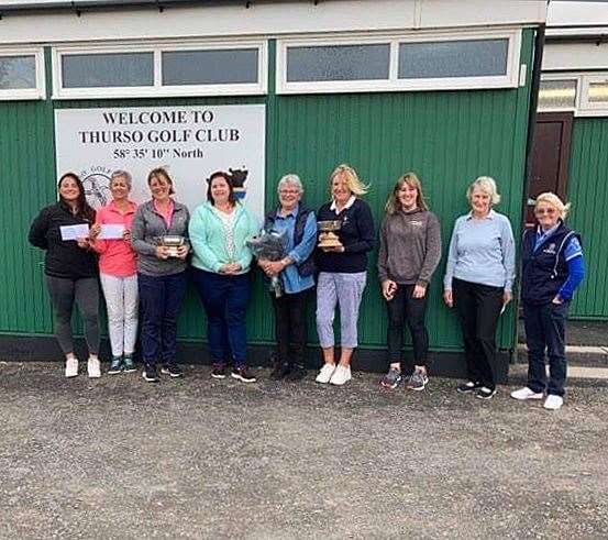 Prizewinners after the Thurso Ladies' Open last weekend.
