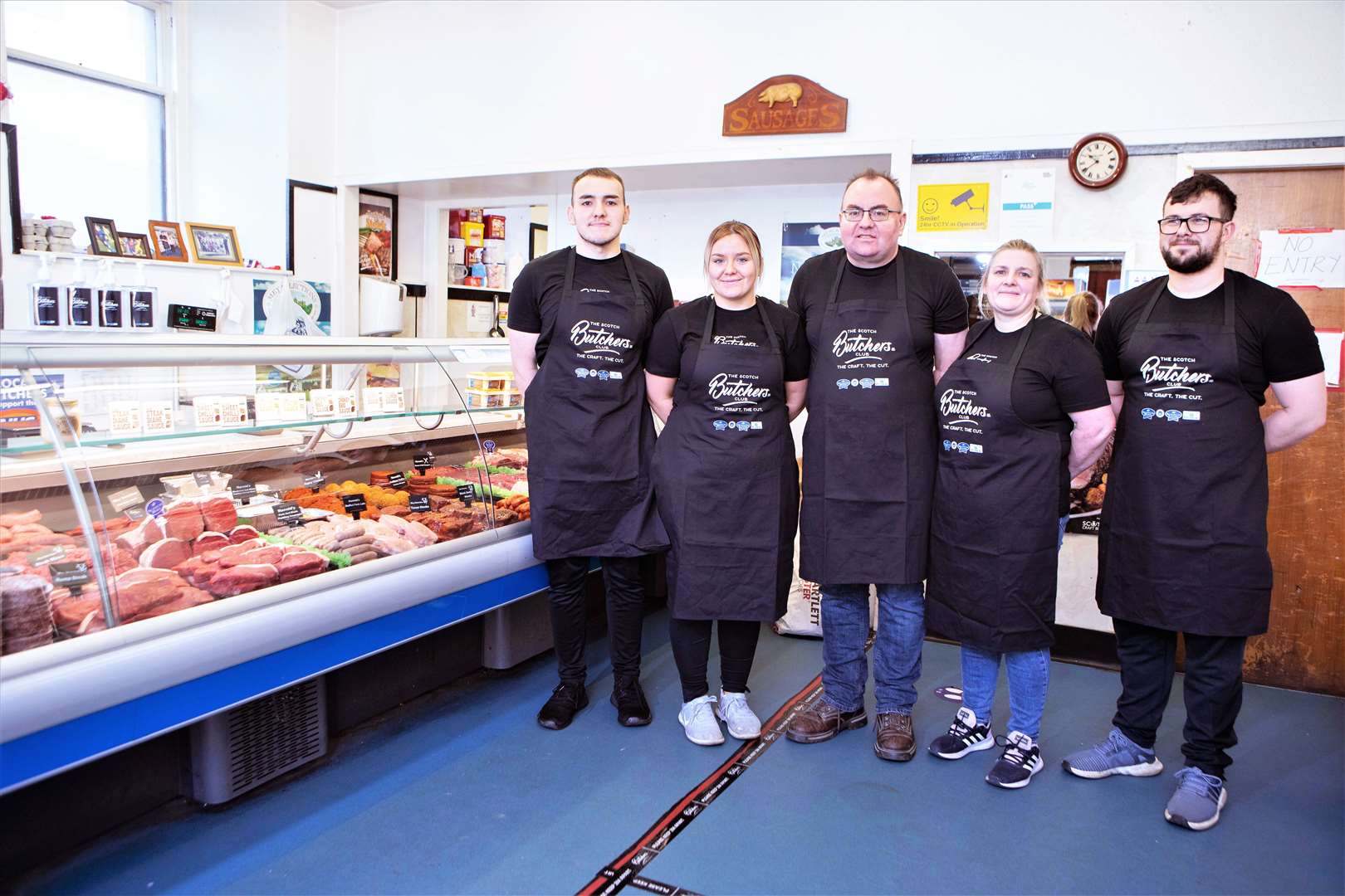 Inside the premises at Harrold Brothers butchers in Wick.
