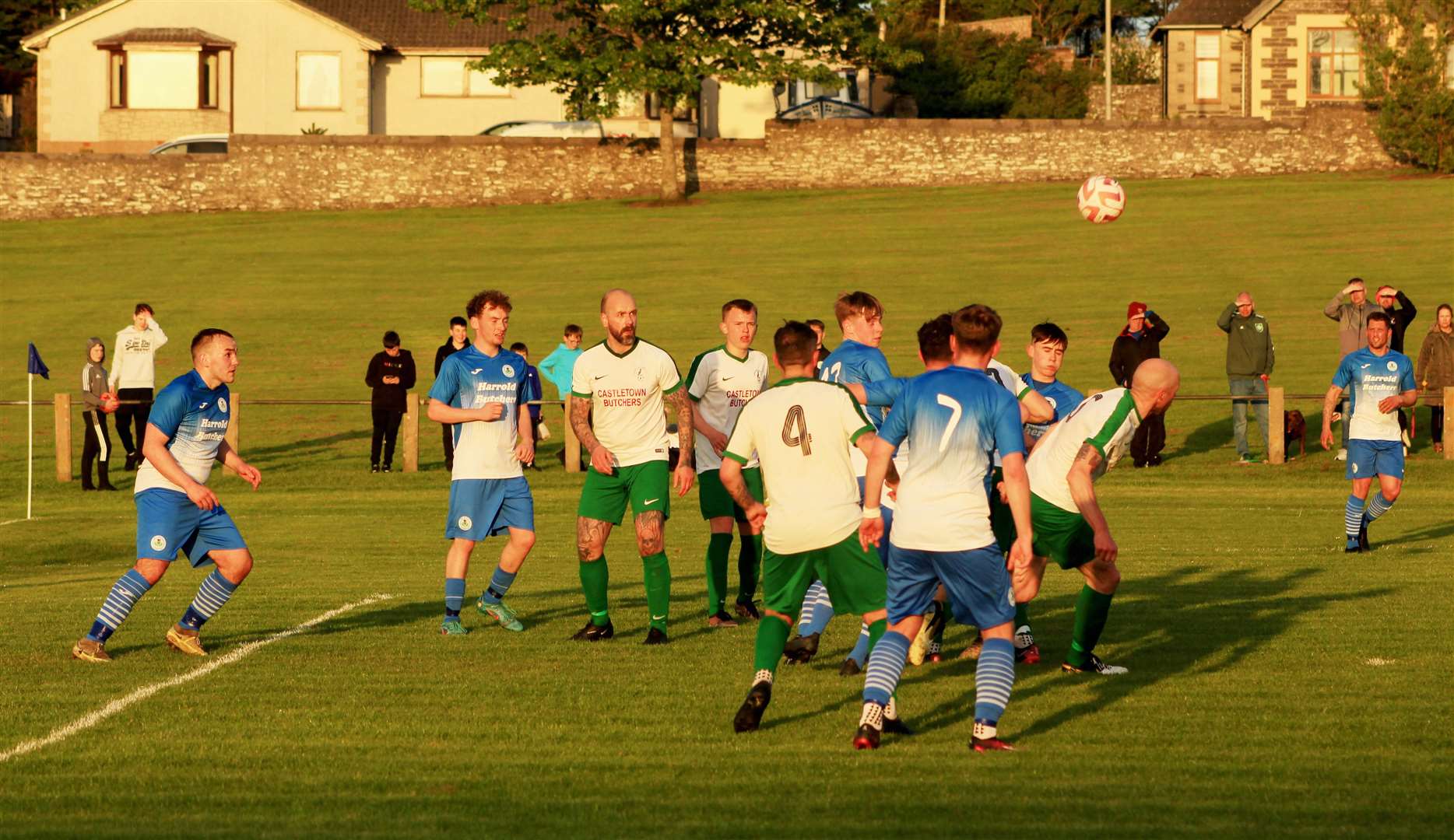 A Castletown attack comes to nothing in Monday's goalless Division One fixture against Wick Thistle at the Upper Bignold Park.