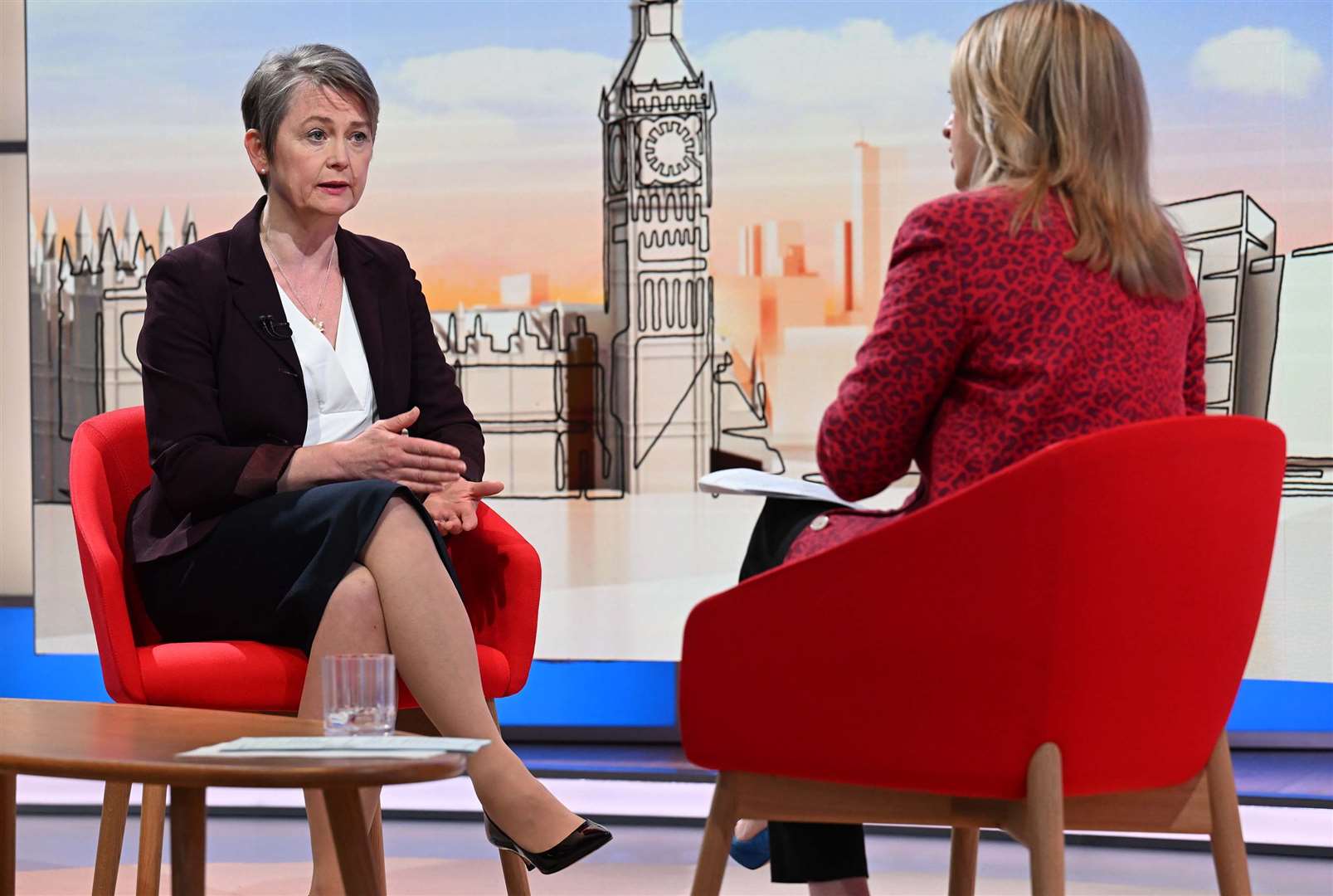 Shadow home secretary Yvette Cooper appearing on current affairs programme Sunday With Laura Kuenssberg (Jeff Overs/BBC/PA)