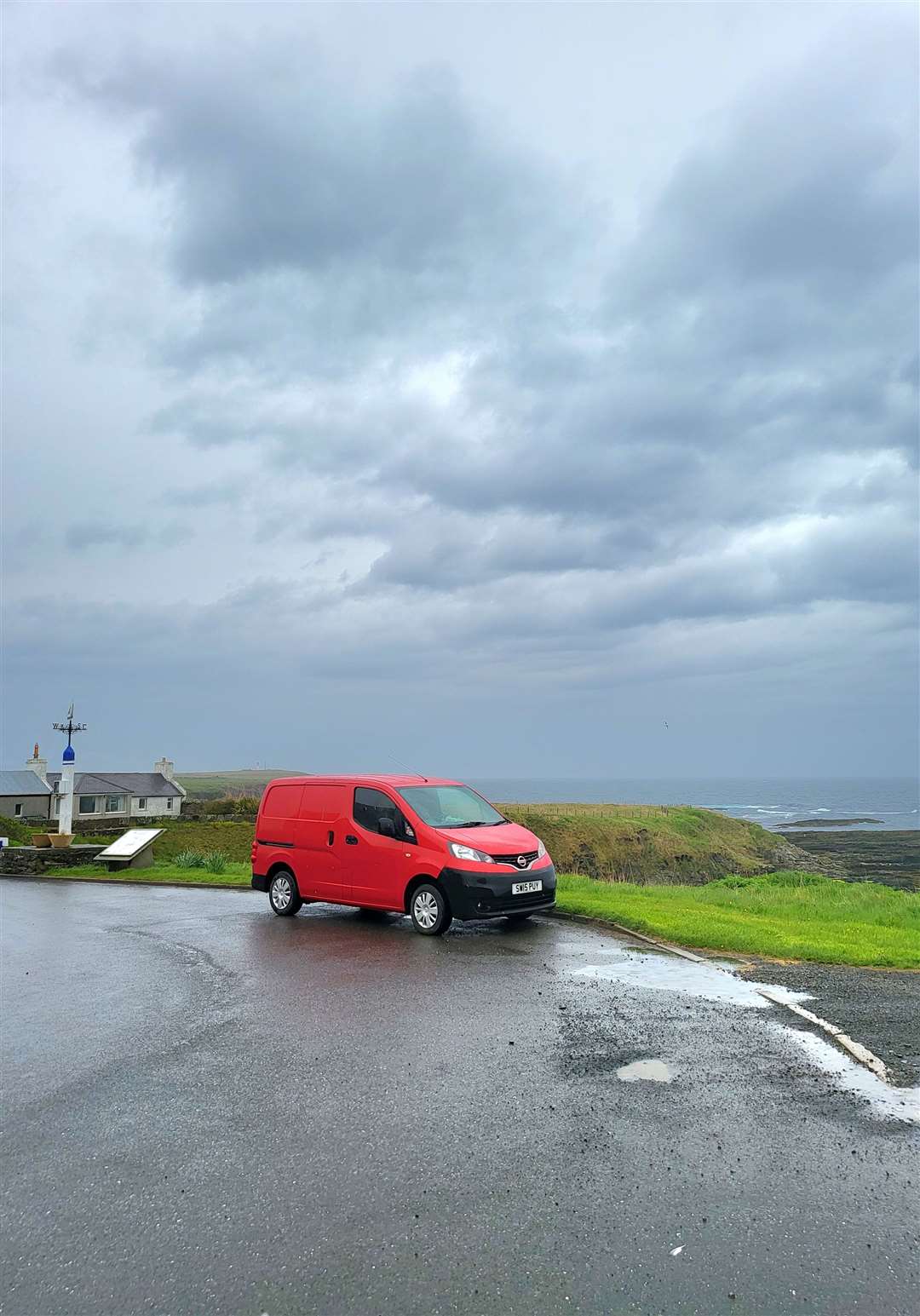 Look out for Shelagh's little red van will be at Staxigoe tomorrow.