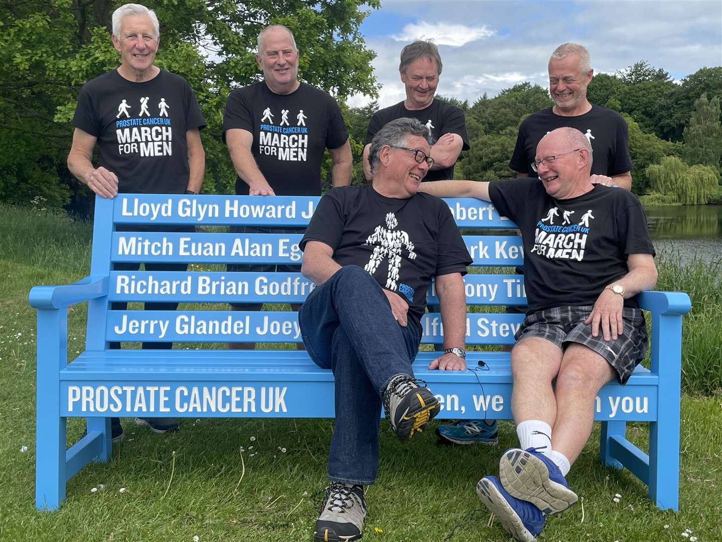 The group of friends are alumni of Cookridge Rangers FC in Leeds (Prostate Cancer UK/PA)