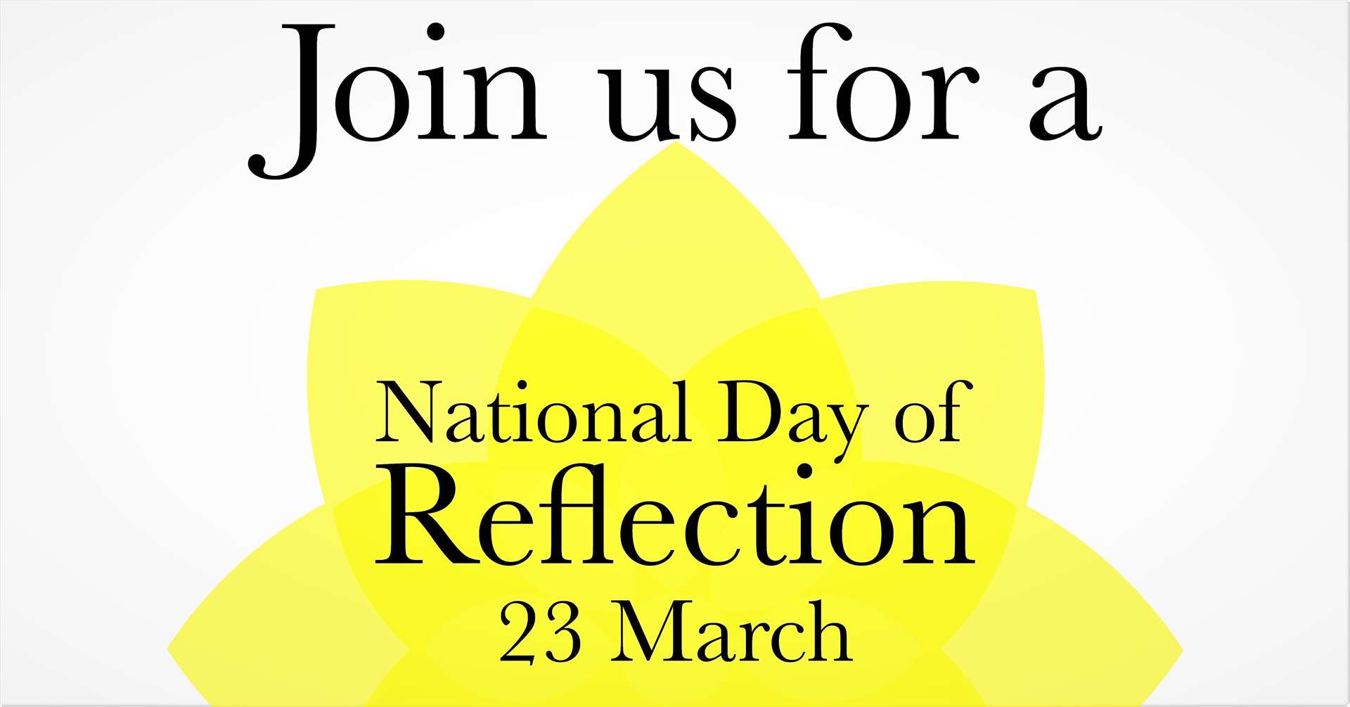 Day of Reflection banner.