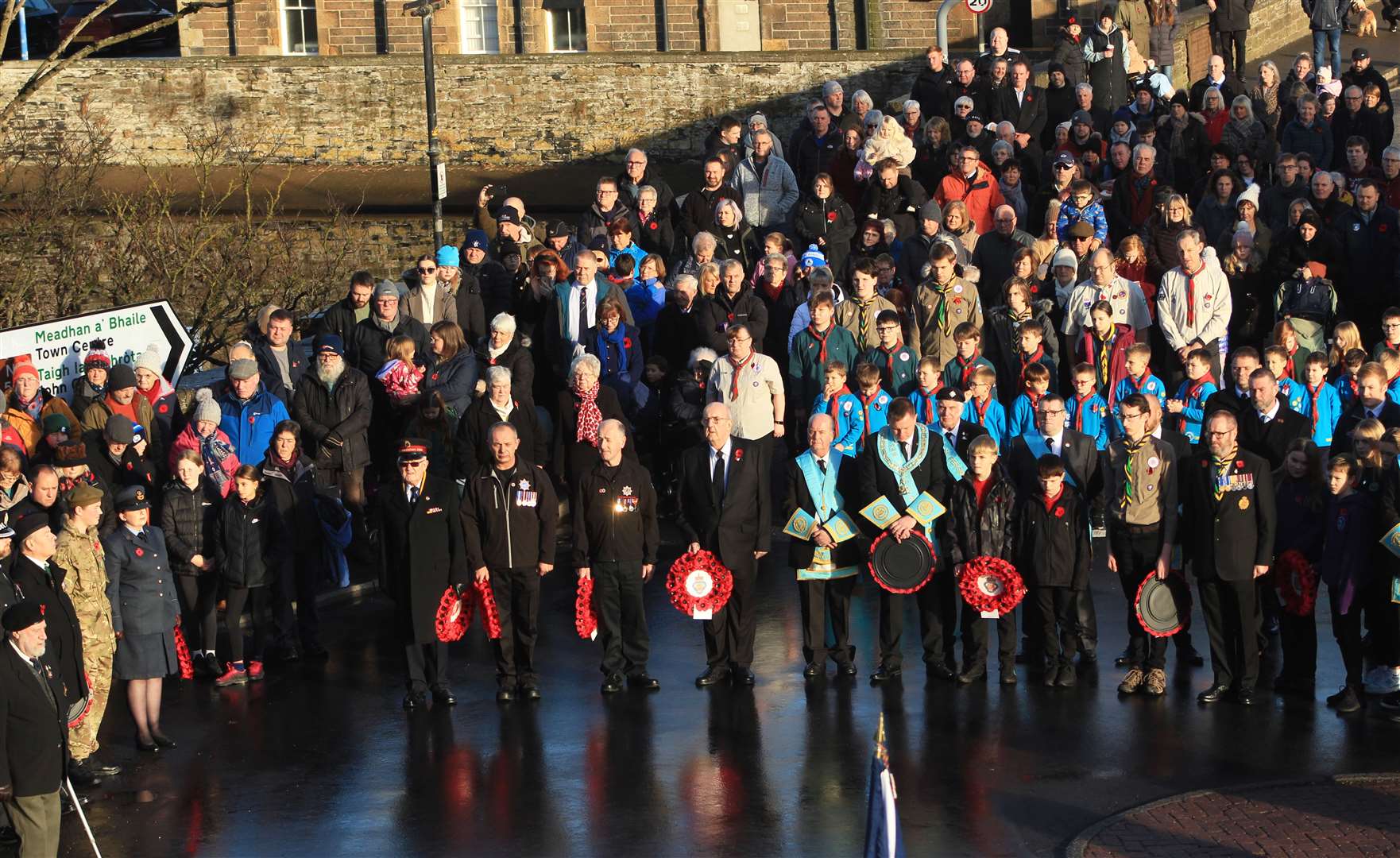 Remembrance Sunday 2023 in Wick. Picture: Alan Hendry