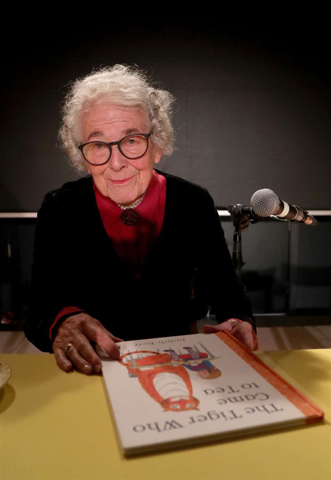 Judith Kerr during a reading of The Tiger Who Came To Tea to celebrate the 50th anniversary of the book at the Storystock Festival (Gareth Fuller/PA)