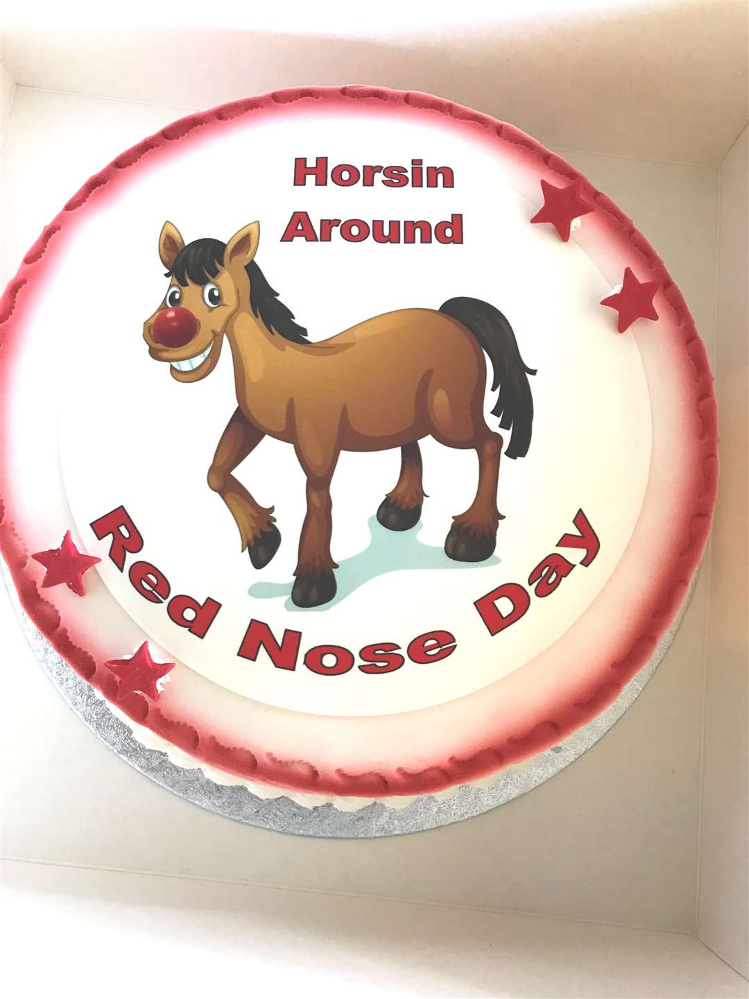 The cake featured one of Natalie's stable horses called Squire.