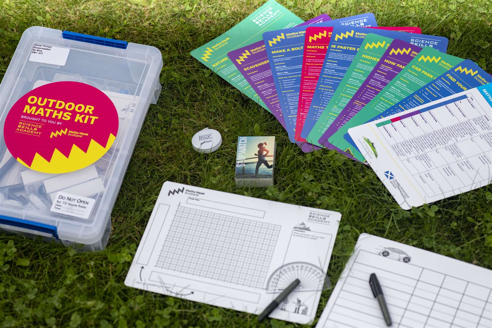 The packs feature 17 outdoor maths activities for children to enjoy. Picture: Gillian Frampton