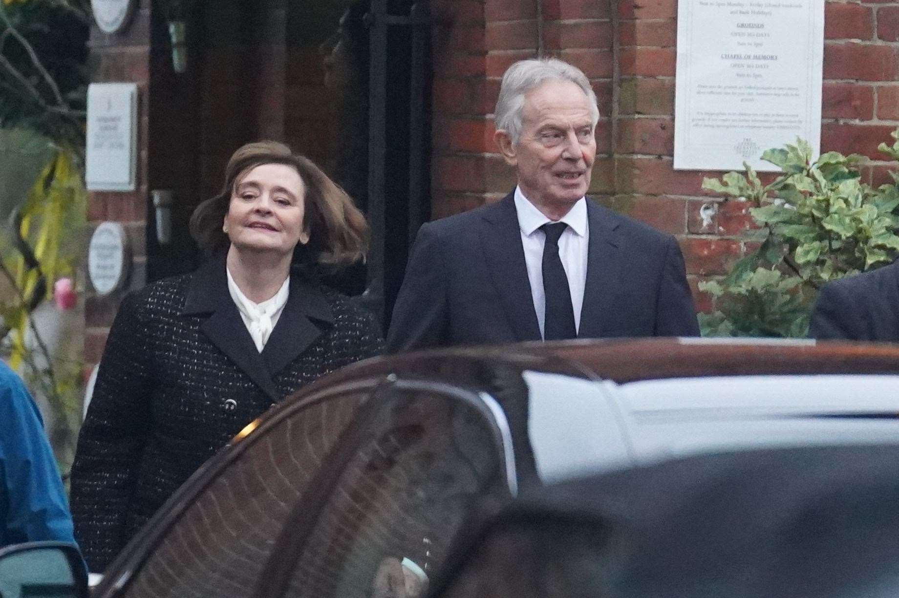 Sir Tony Blair and his wife Cherie (Stefan Rousseau/PA)