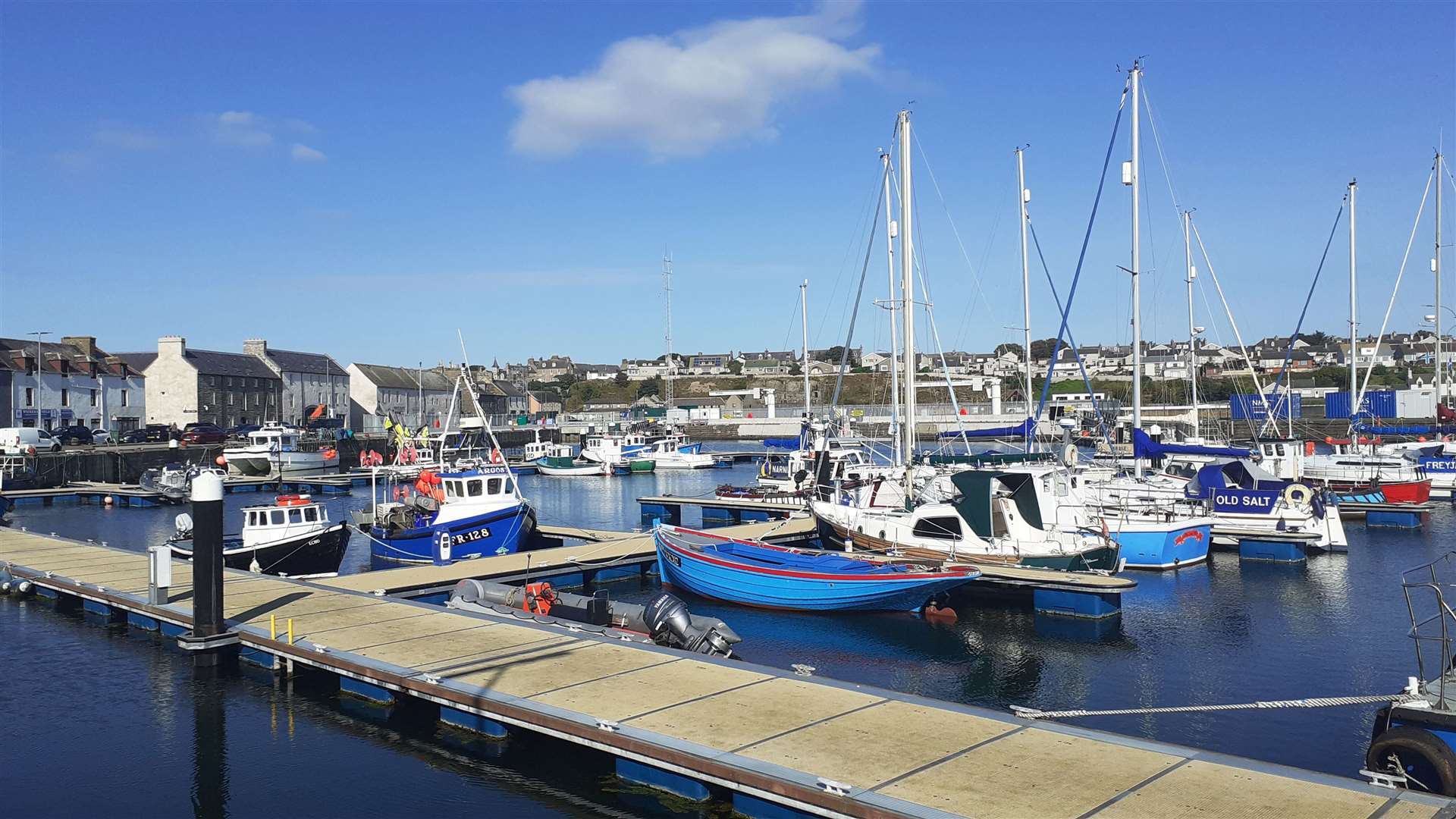 Wick's 80-berth marina is the centrepiece of the harbour.