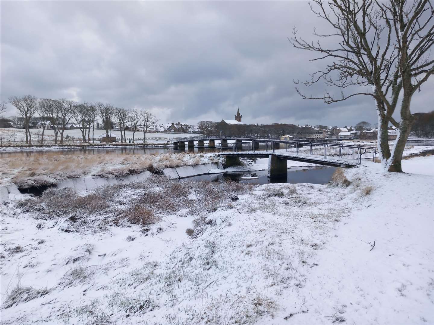 A snowy riverside in Wick on an early morning walk, sent in by Derek Bremner.
