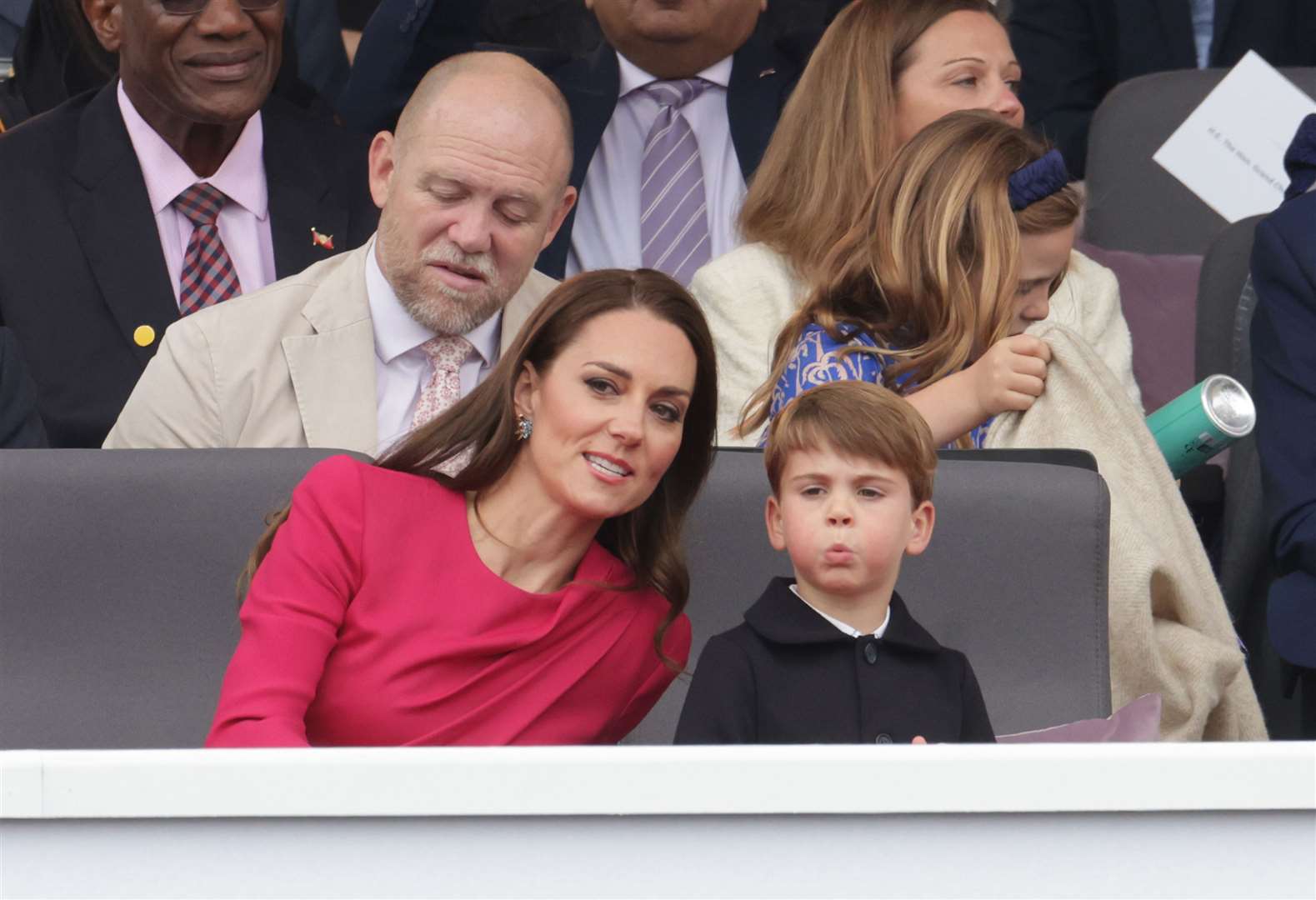 Louis sat next to his mother, the Duchess of Cambridge (Chris Jackson/PA)