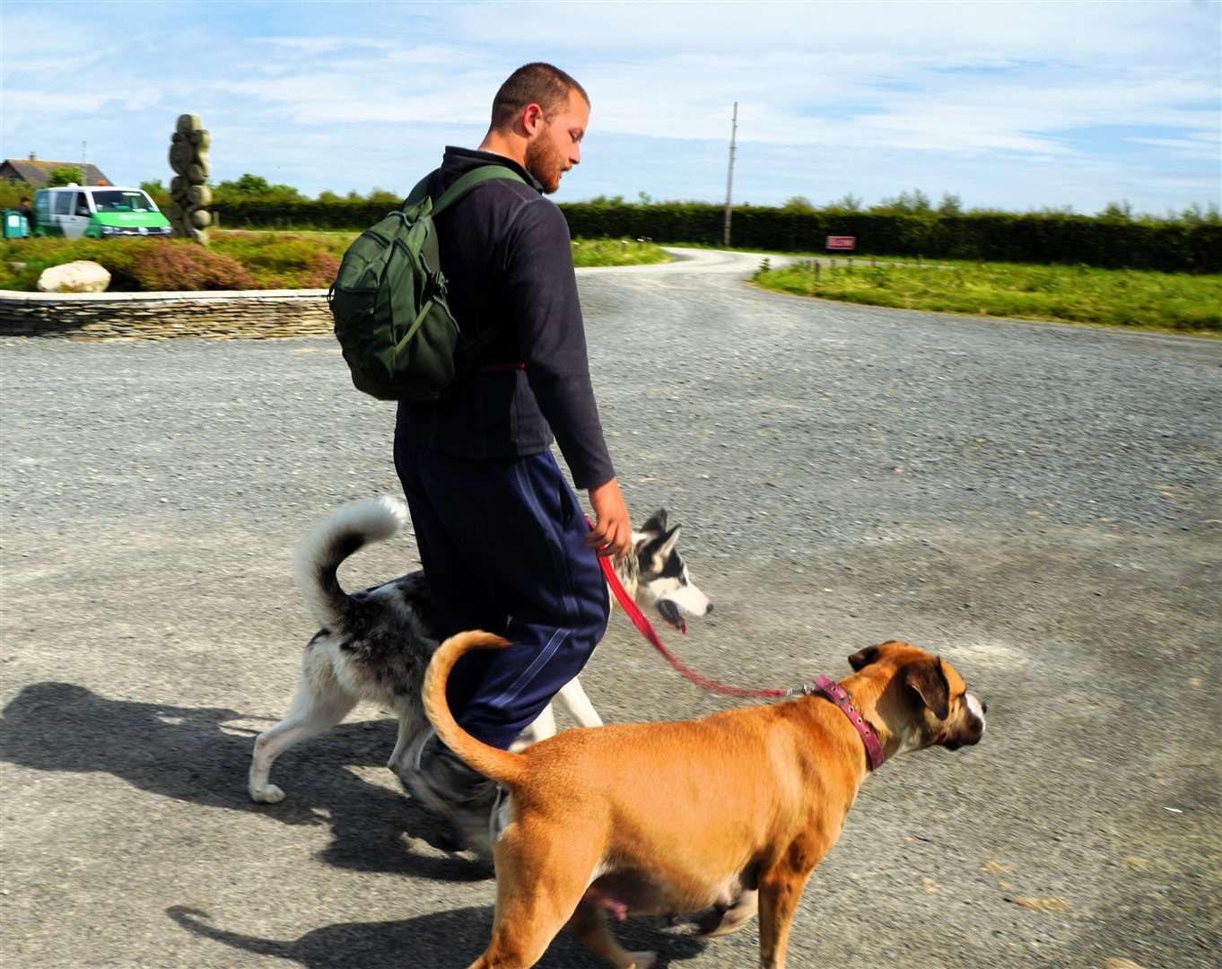 The 25-year-old hopes to sell the pups locally with any money raised going towards his charity trek. Picture: DGS