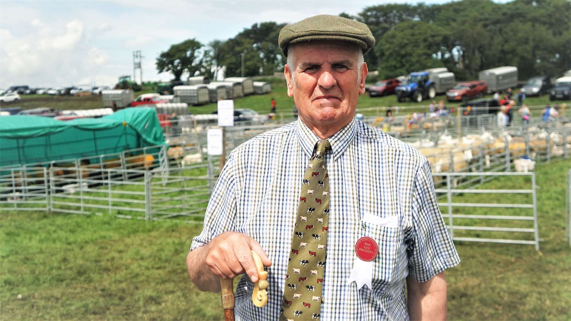 Kenneth Sutherland Snr is an honorary vice-president of the County Show and the overall champion sheep came from his farm at Stainland and Sibmister. Picture: DGS