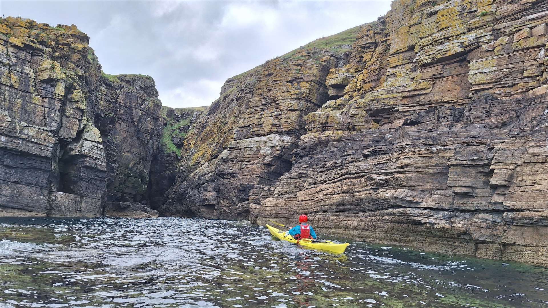 Ben exploring the cliffs along the coast south of Latheronwheel. Picture: John Davidson