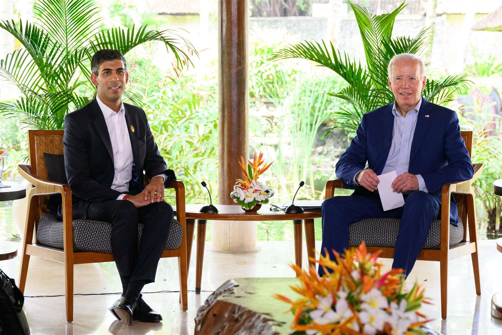 Prime Minister Rishi Sunak and US President Joe Biden met on the sidelines of the G20 summit in Indonesia (Leon Neal/PA)