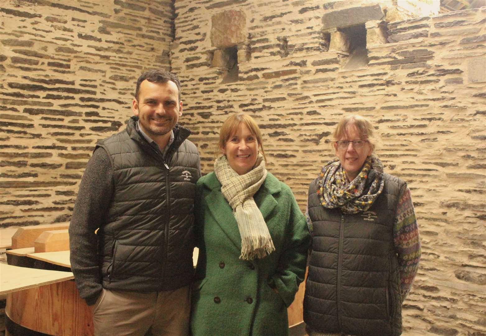Co-founders of Dunnet Bay Distillers Martin and Claire Murray with engagement manager Joanne Howdle. Picture: John Davidson