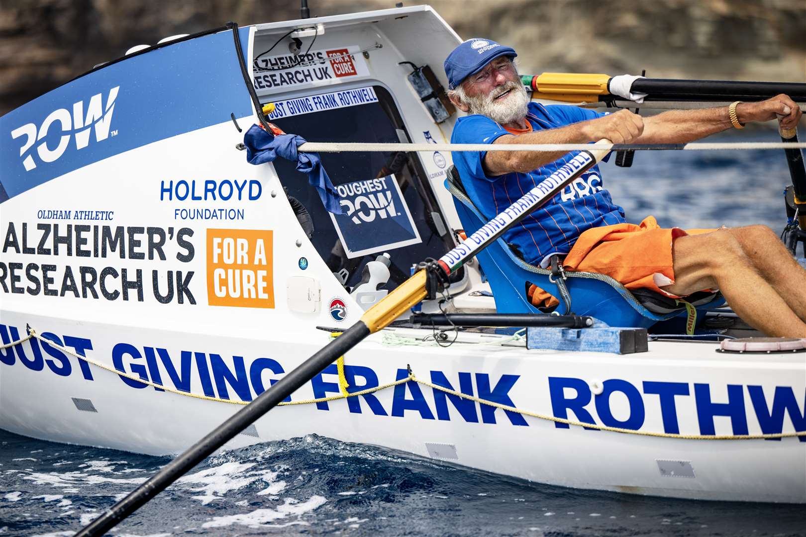 Frank Rothwell undertook the challenge with the aim of raising money and awareness for Alzheimer’s Research UK (World’s Toughest Row/PA)