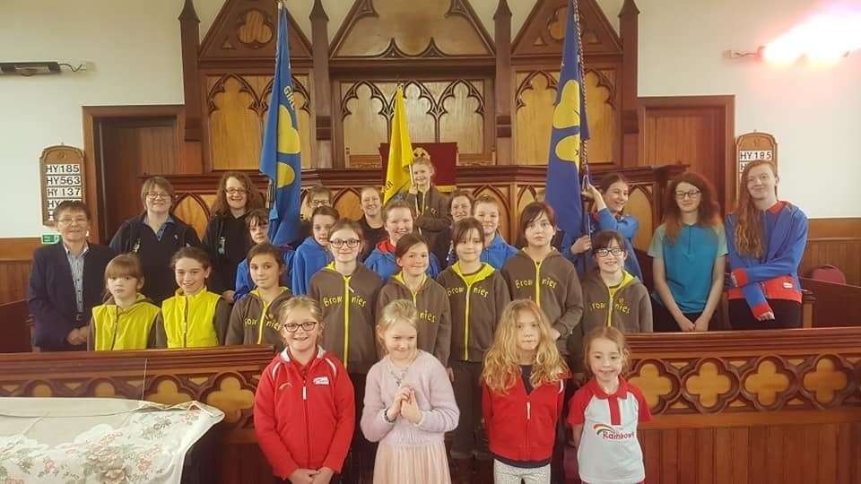 Members of Girlguiding Caithness gather to mark World Thinking Day 2020.