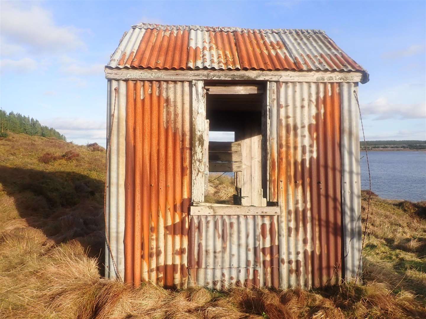 An old fishing hut, Loch Gaineimh.