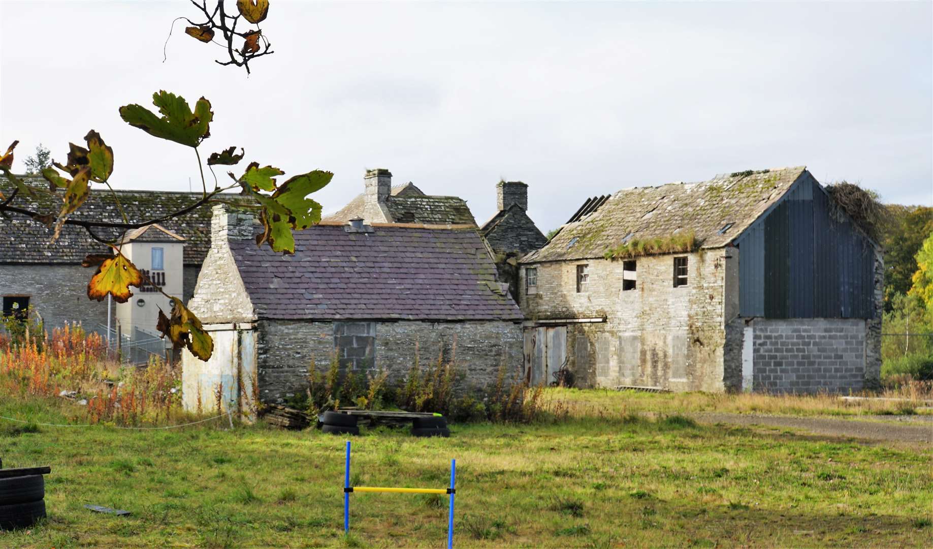 The Mill Theatre and derelict buildings surrounding it that will be transformed. Picture: DGS