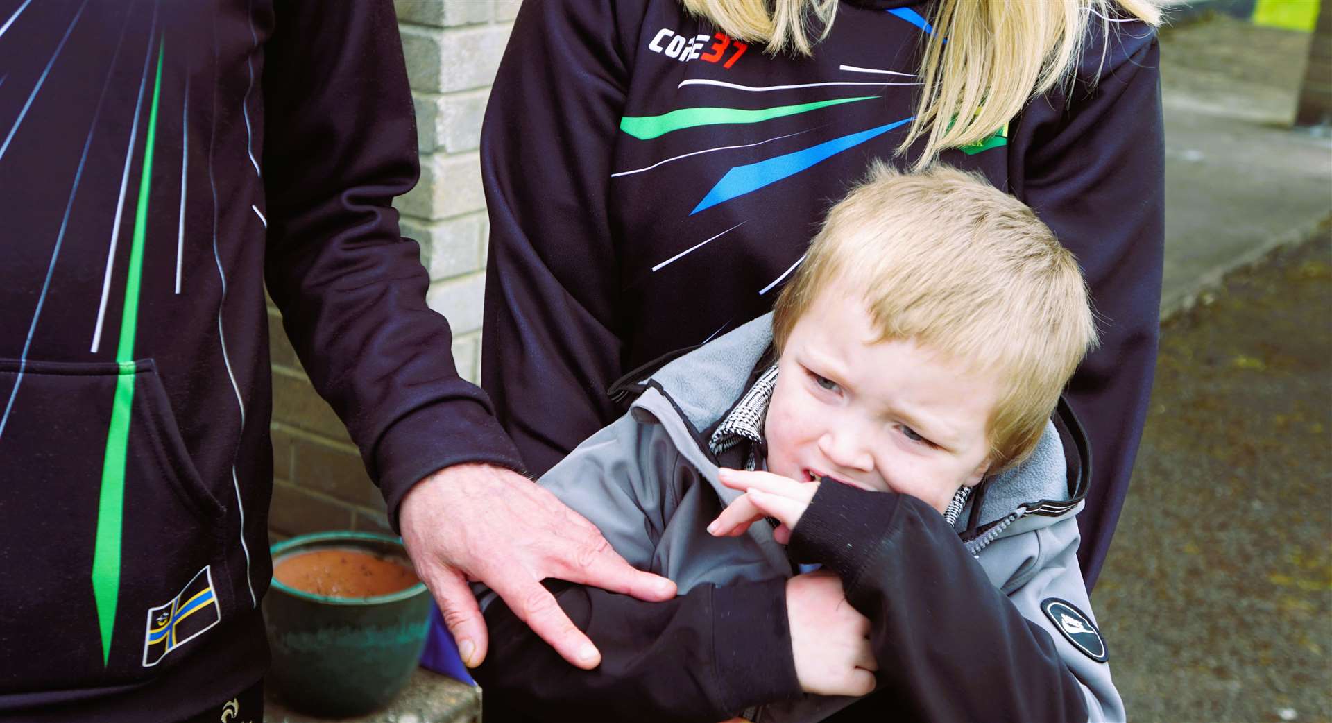 Six-year-old Oliver Bremner let his mum throw the first jack as he felt a bit overwhelmed on the day. Picture: DGS