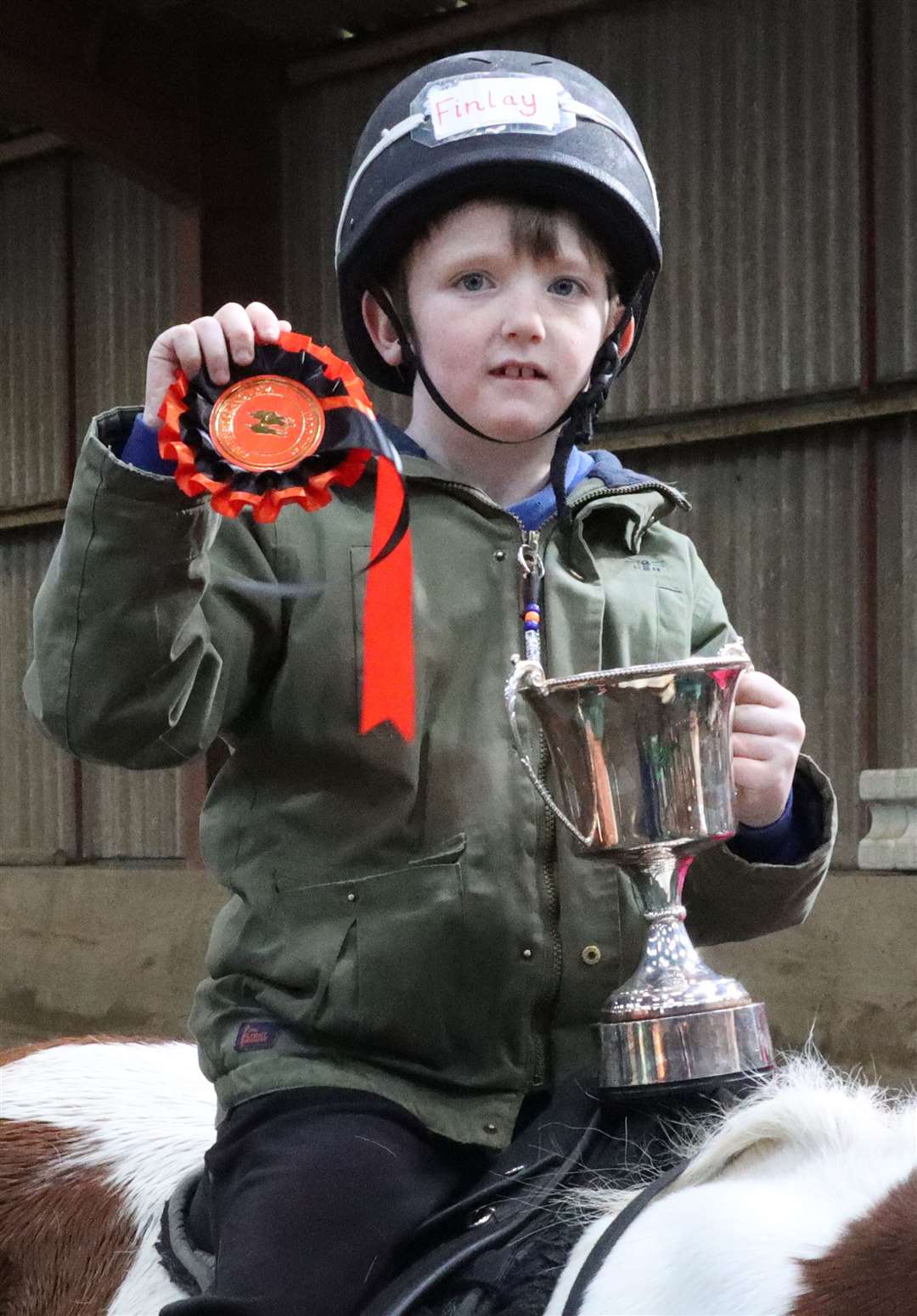 Finlay Beresford won the Lady Jessamine Harmsworth Cup for most improved (ride two). Picture: Neil Buchan