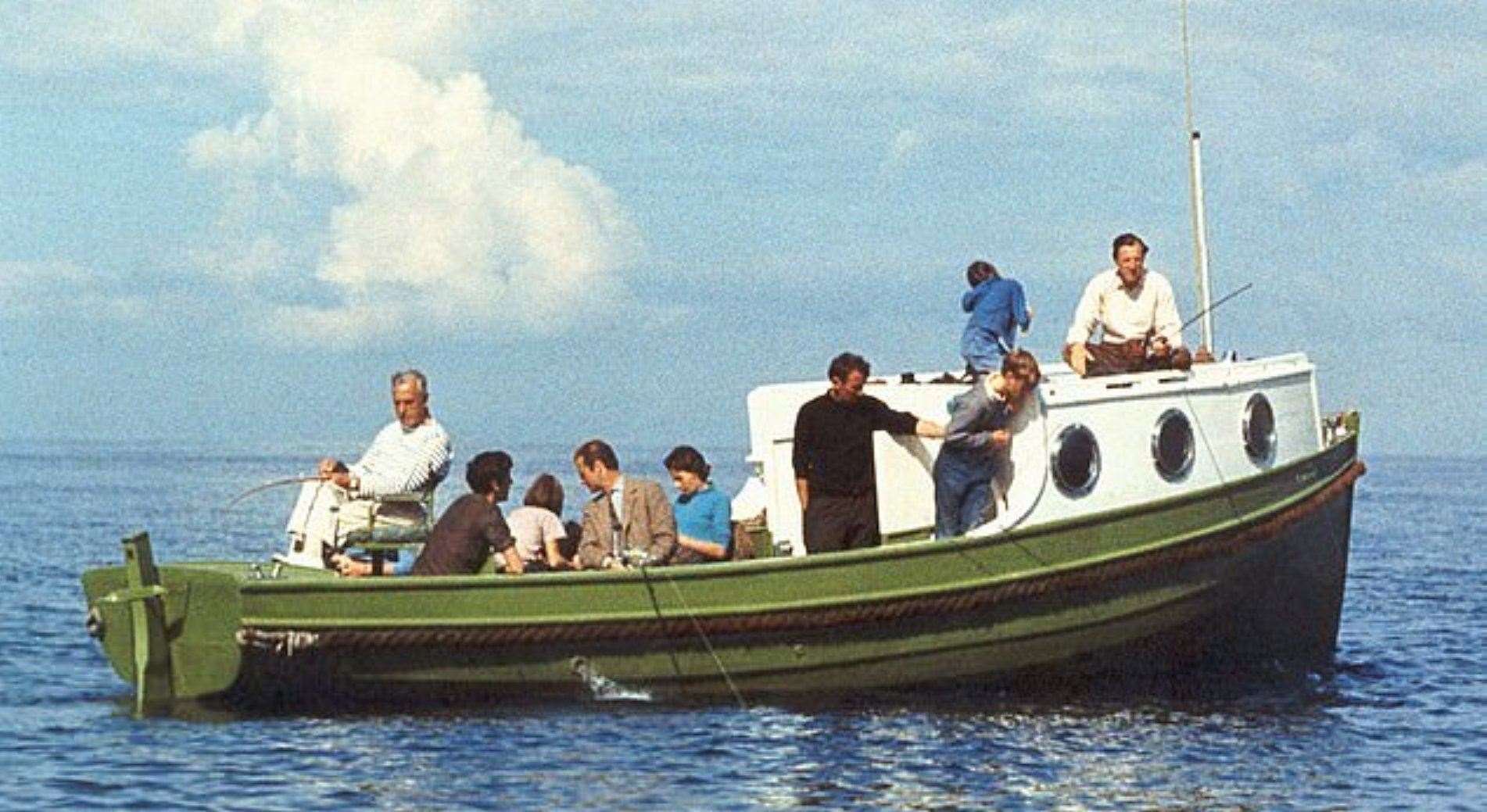 Lord Mountbatten with family on board the Shadow V.