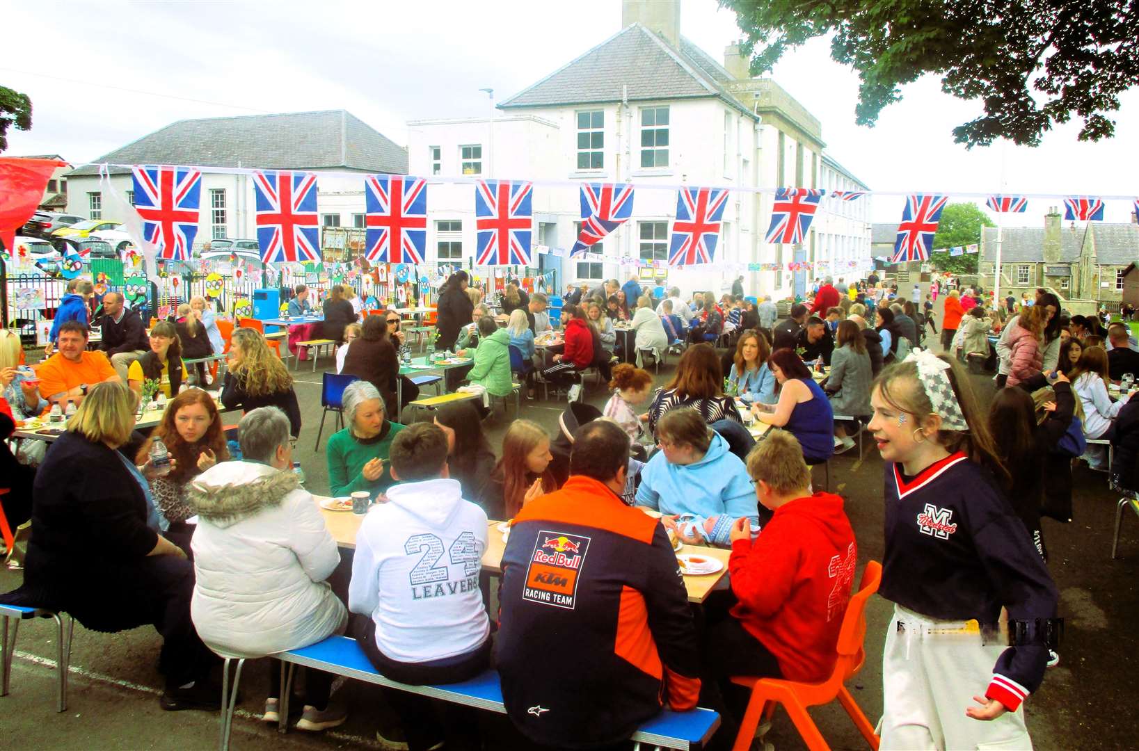 The site of the playground party during the third and final sitting of the picnic lunch.