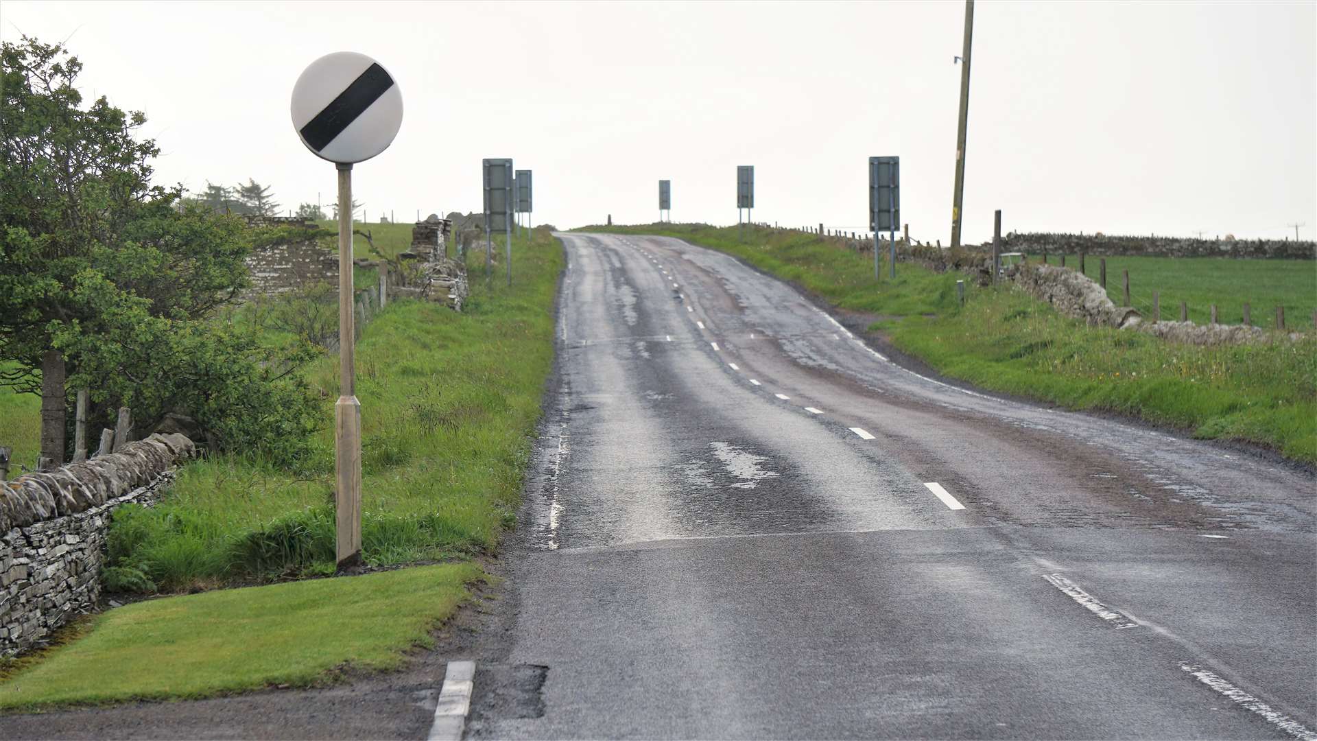 The road heading west from Castletown has been highlighted before as an accident blackspot. Picture: DGS
