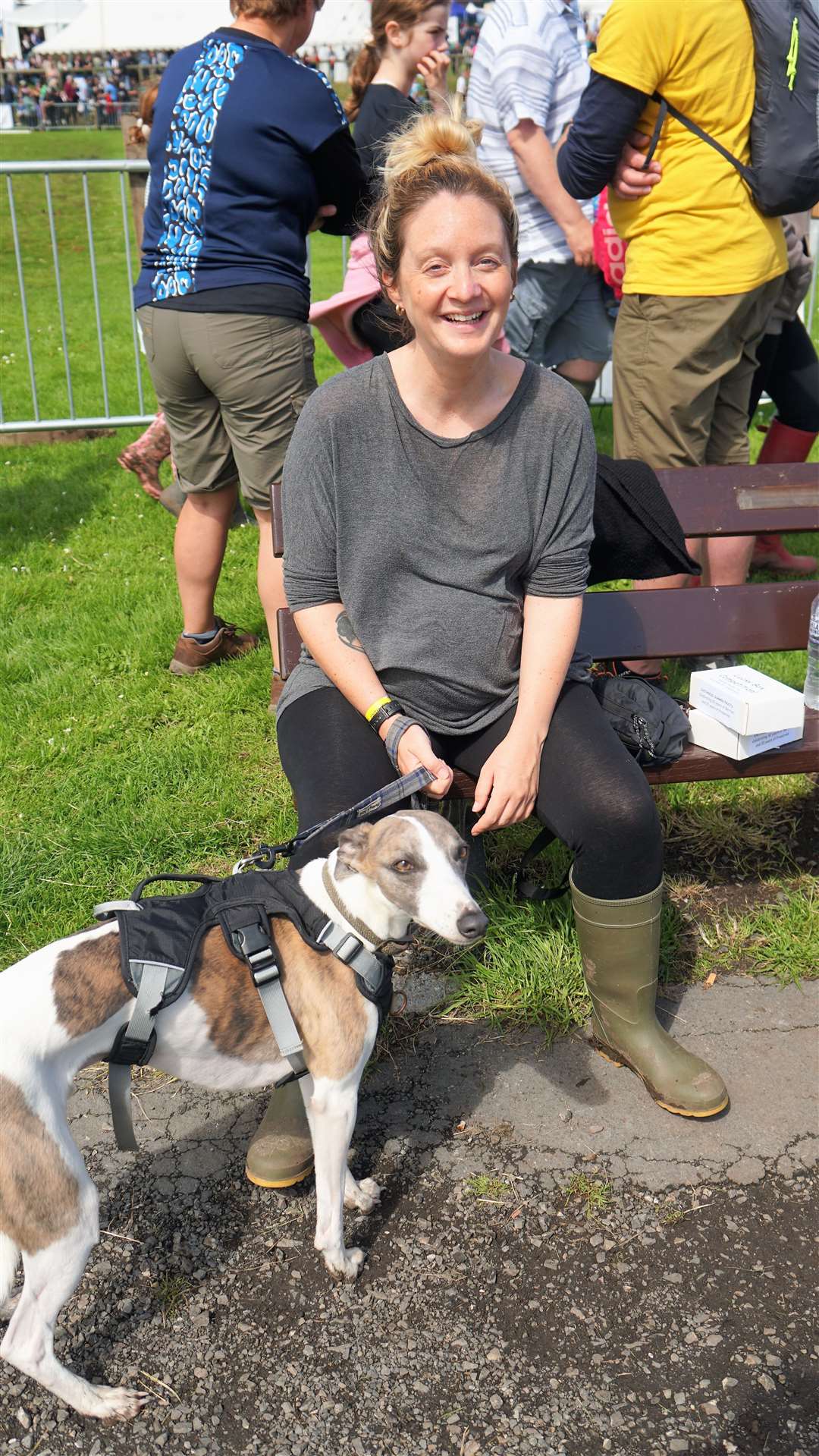 Charlotte Mountford from Lyth Arts Centre with her whippet. Picture: DGS