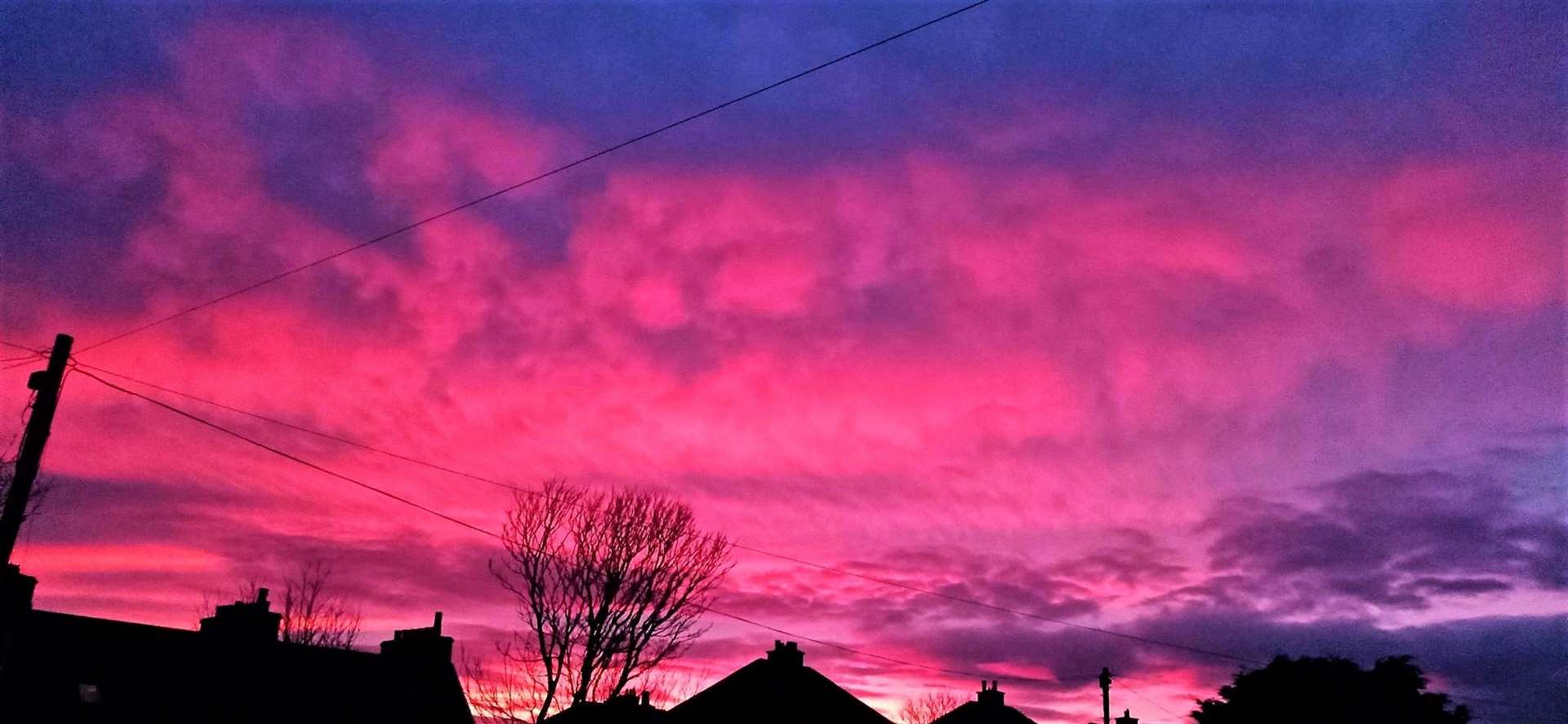 Cheriee Shepherd sent this sunset image looking over rooftops in Henrietta Street, Wick.