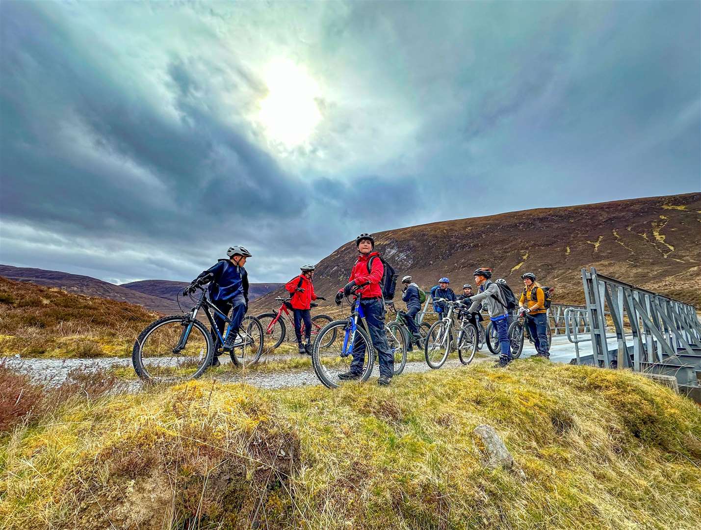 Pupils from Wick High School get on their bikes at last year’s Alladale Wilderness Experience. Picture: TENT