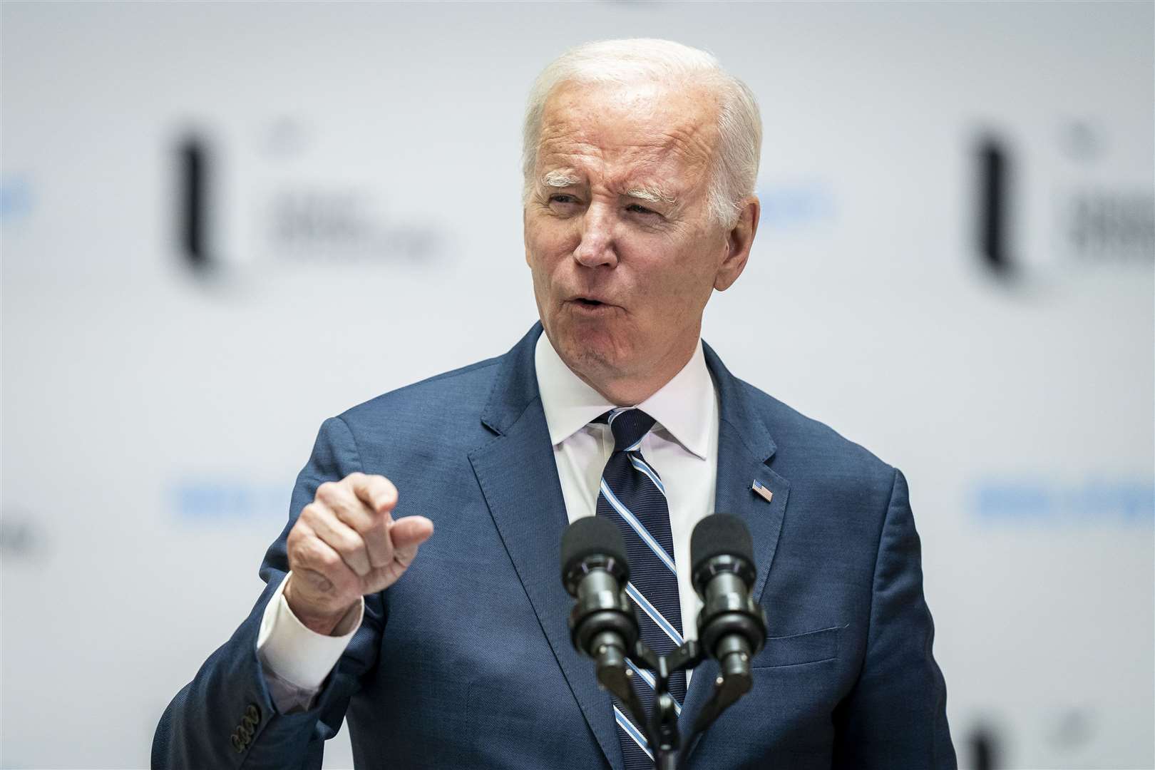 Joe Biden referenced the attack in his speech at Ulster University (Aaron Chown/PA)