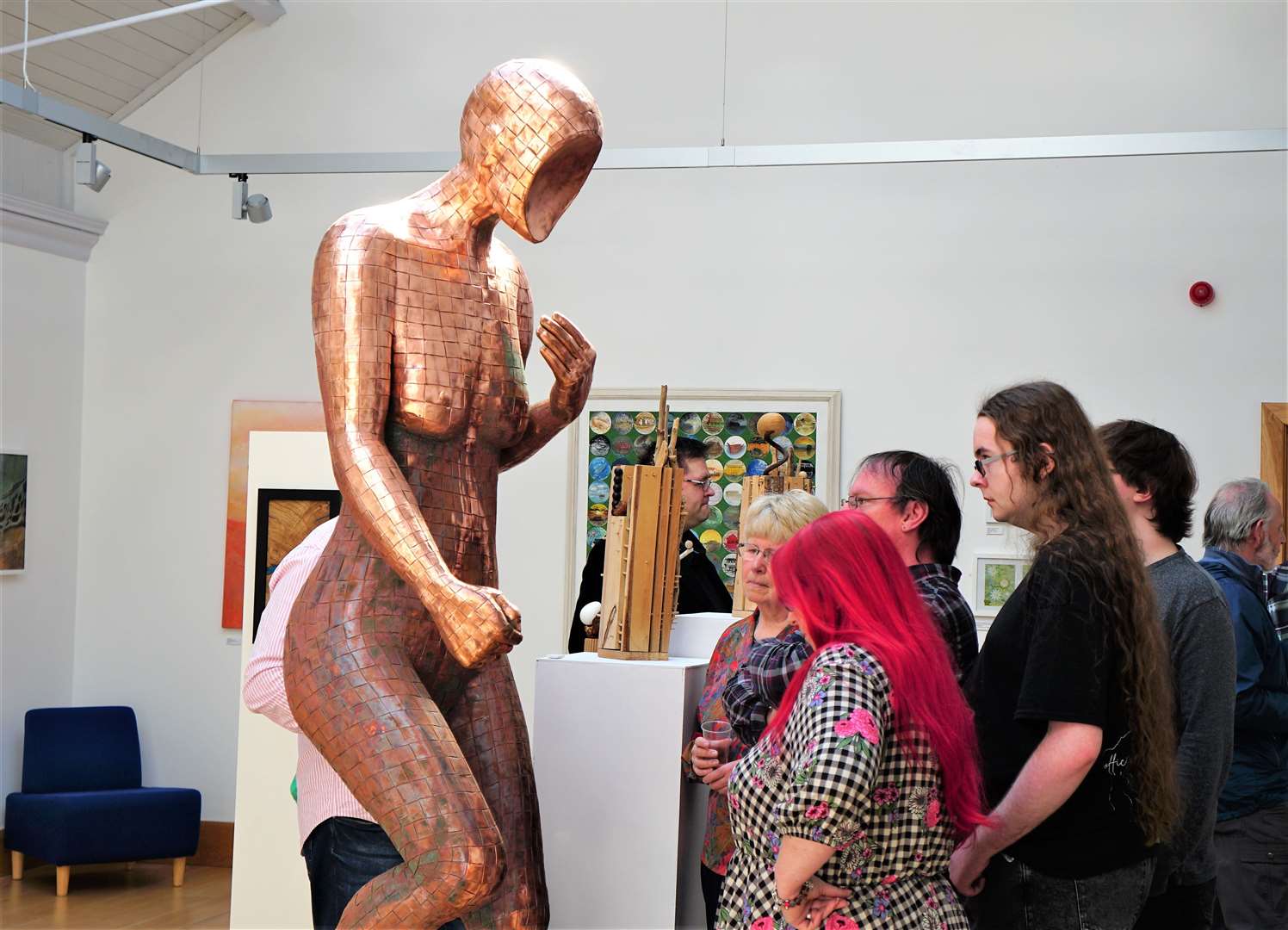 The huge sculpture created in mixed media by Keith Coghill greets visitors in the gallery. Picture: DGS