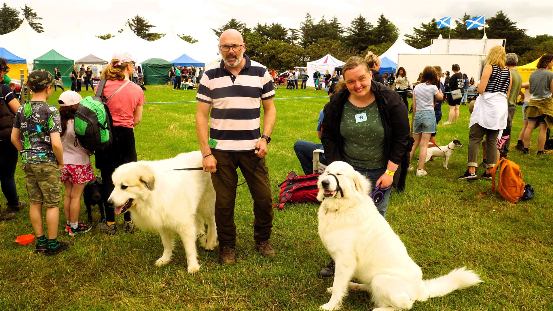 Norman Barrowman with Torran and Jessica McHardy with Selkie. Picture: DGS