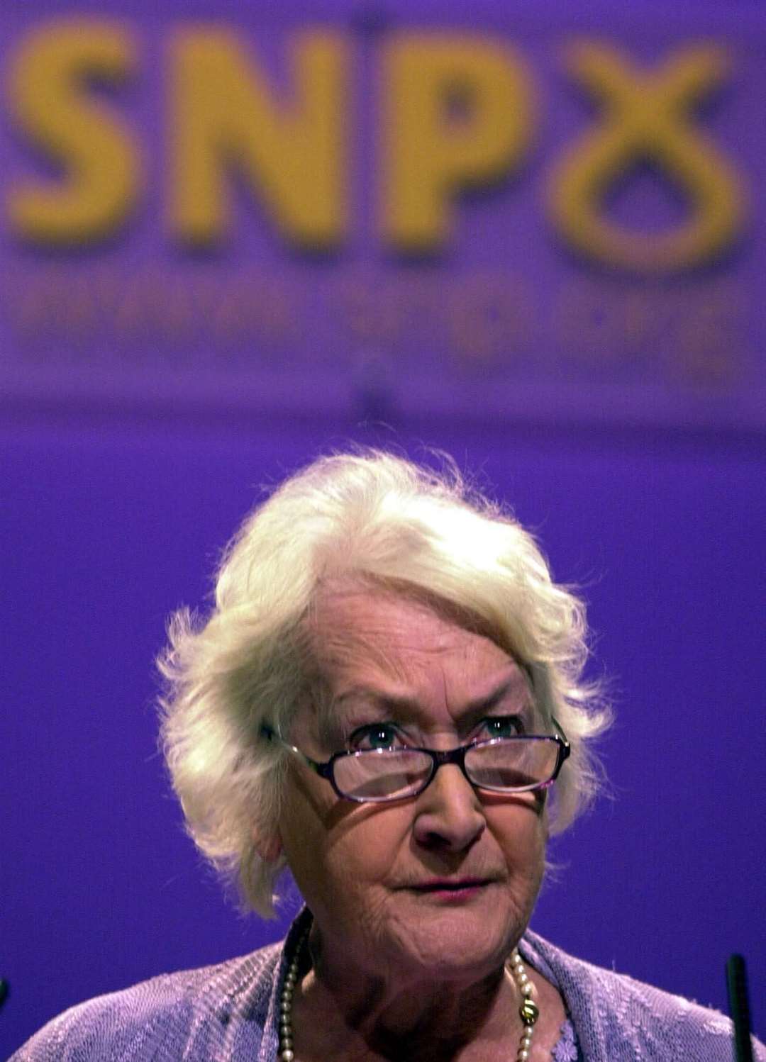 Winnie Ewing at the SNP conference in 2003 (PA)