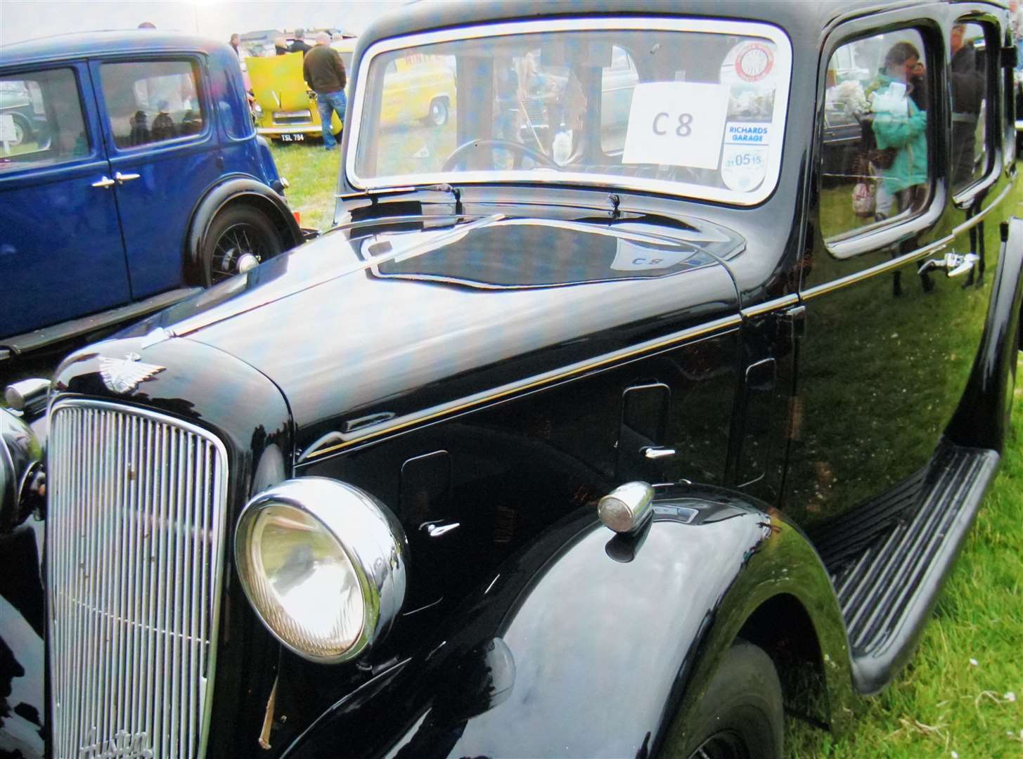 A 1936 Austin 10 Cambridge on show at John O'Groats and owned by the treasurer of the vintage vehicle club, David Green.