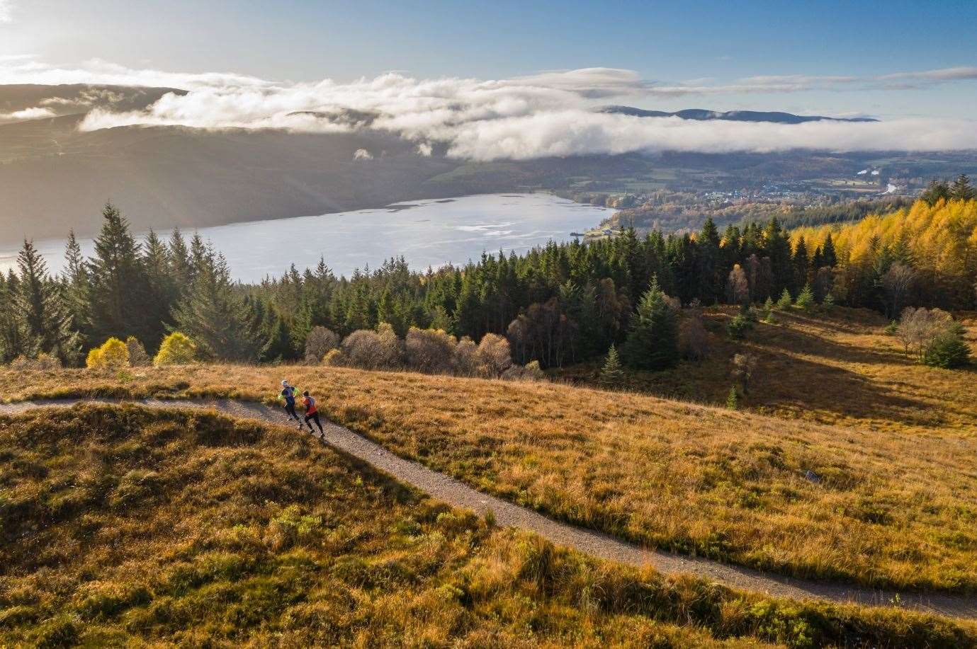 Runners on the Loch Ness 360.