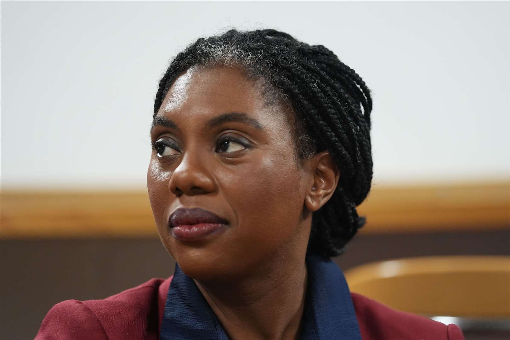 Conservative party leader Kemi Badenoch has been campaigning with candidates for the local elections (Jacob King/PA)
