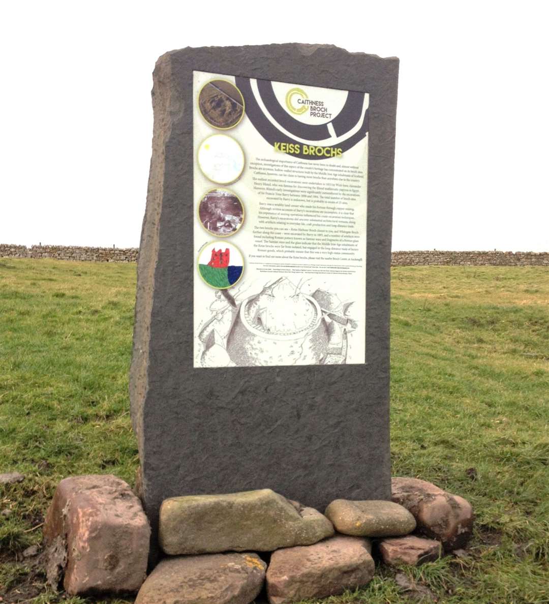 The Caithness Broch Project installed the interpretation panel last year with help from community service workers.