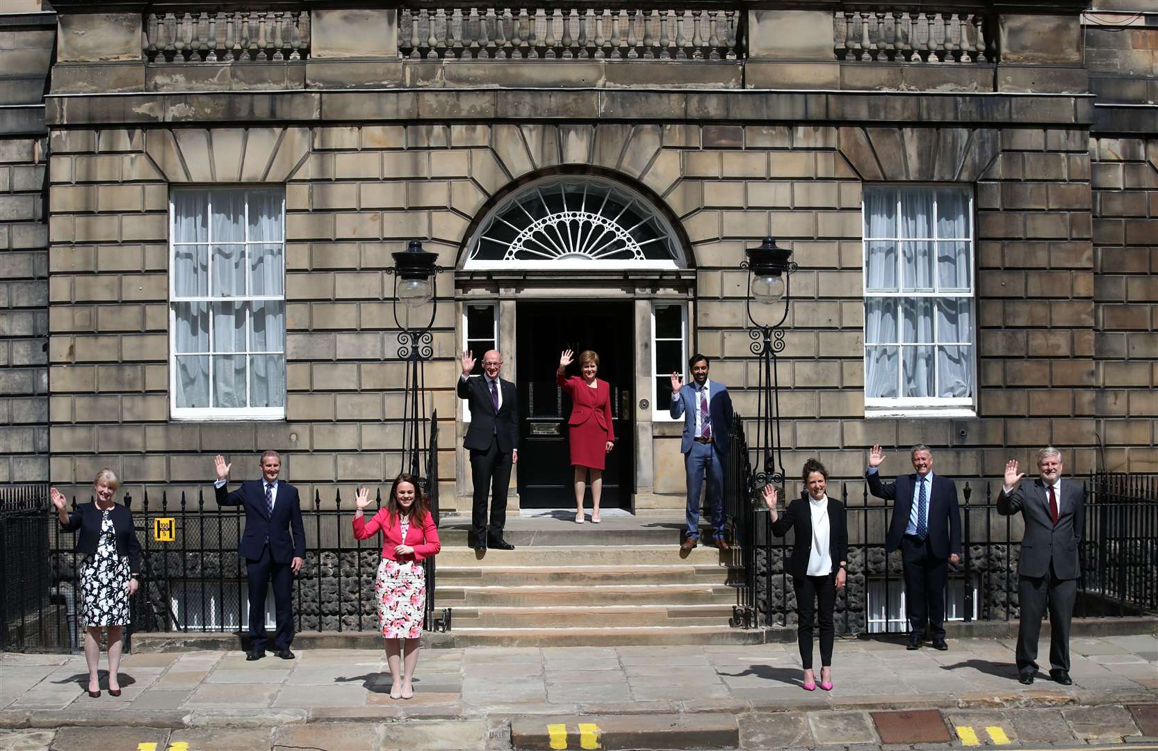 Angus Robertson (right) has served in the Scottish cabinet with both Humza Yousaf (fourth right) and Kate Forbes (third left) (Andrew Milligan/PA)