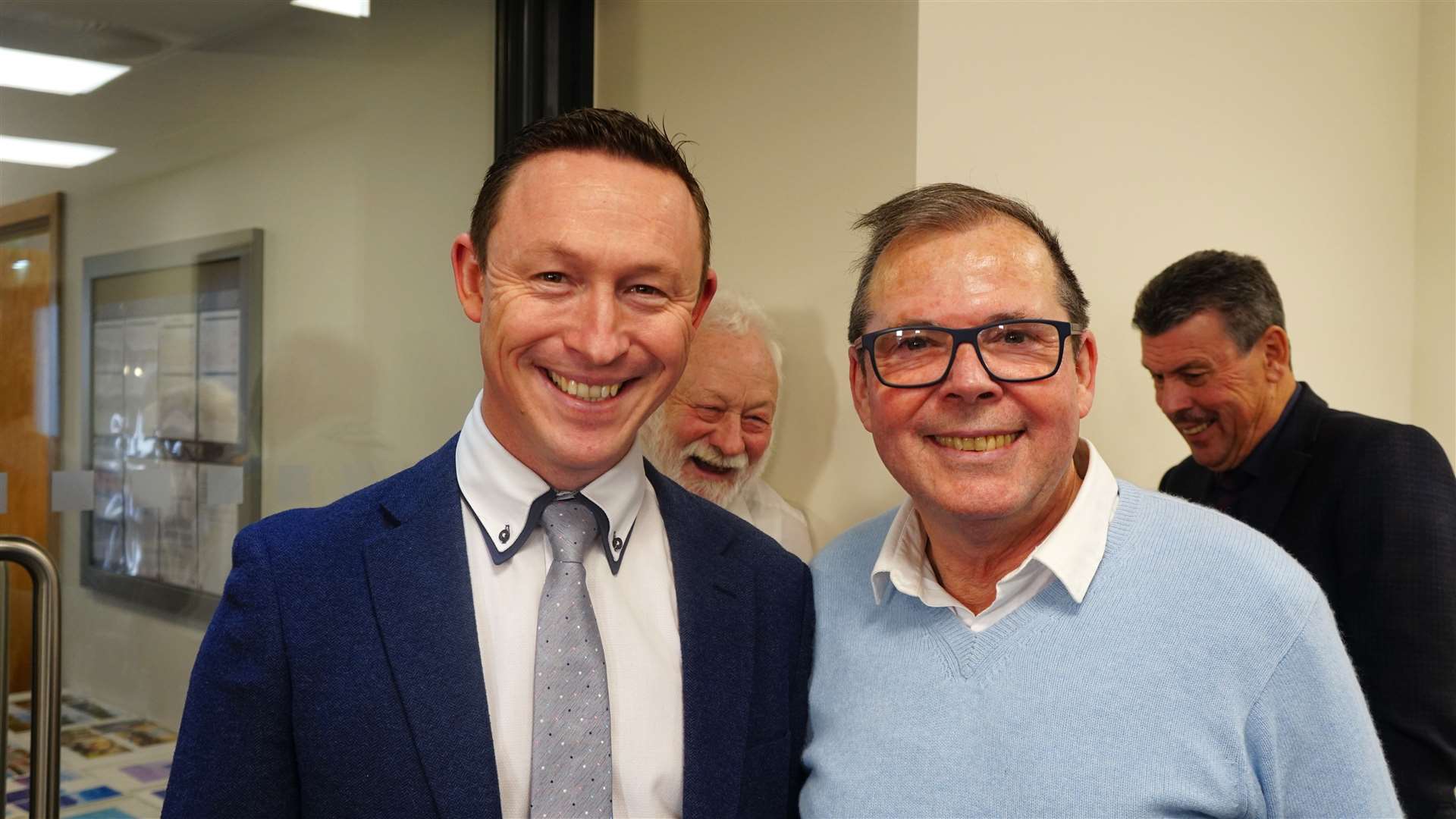 Mark Jones, left, and Dave Edwards at the opening day event. Picture: DGS